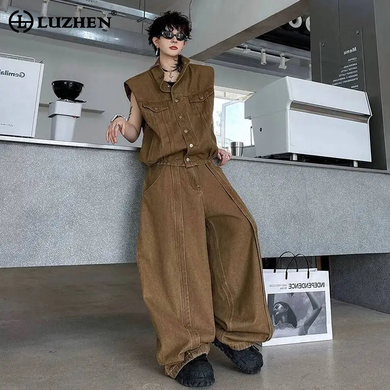 Jeans - LUZHEN Denim 2026 Zomerjas met effen