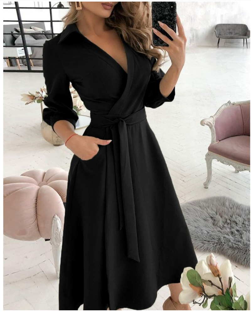Dames Print Jurk Sexy V-Hals V - French Vintage Floral Midi Dress recensie en prijs