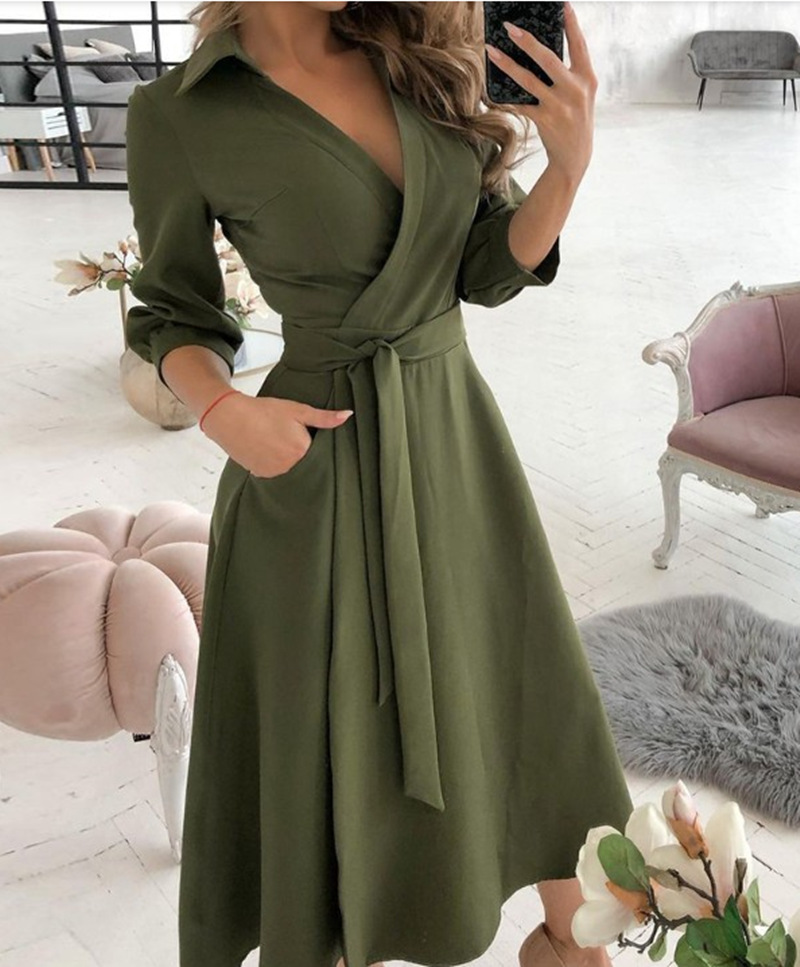 Dames Print Jurk Sexy V-Hals V - French Vintage Floral Midi Dress recensie en prijs