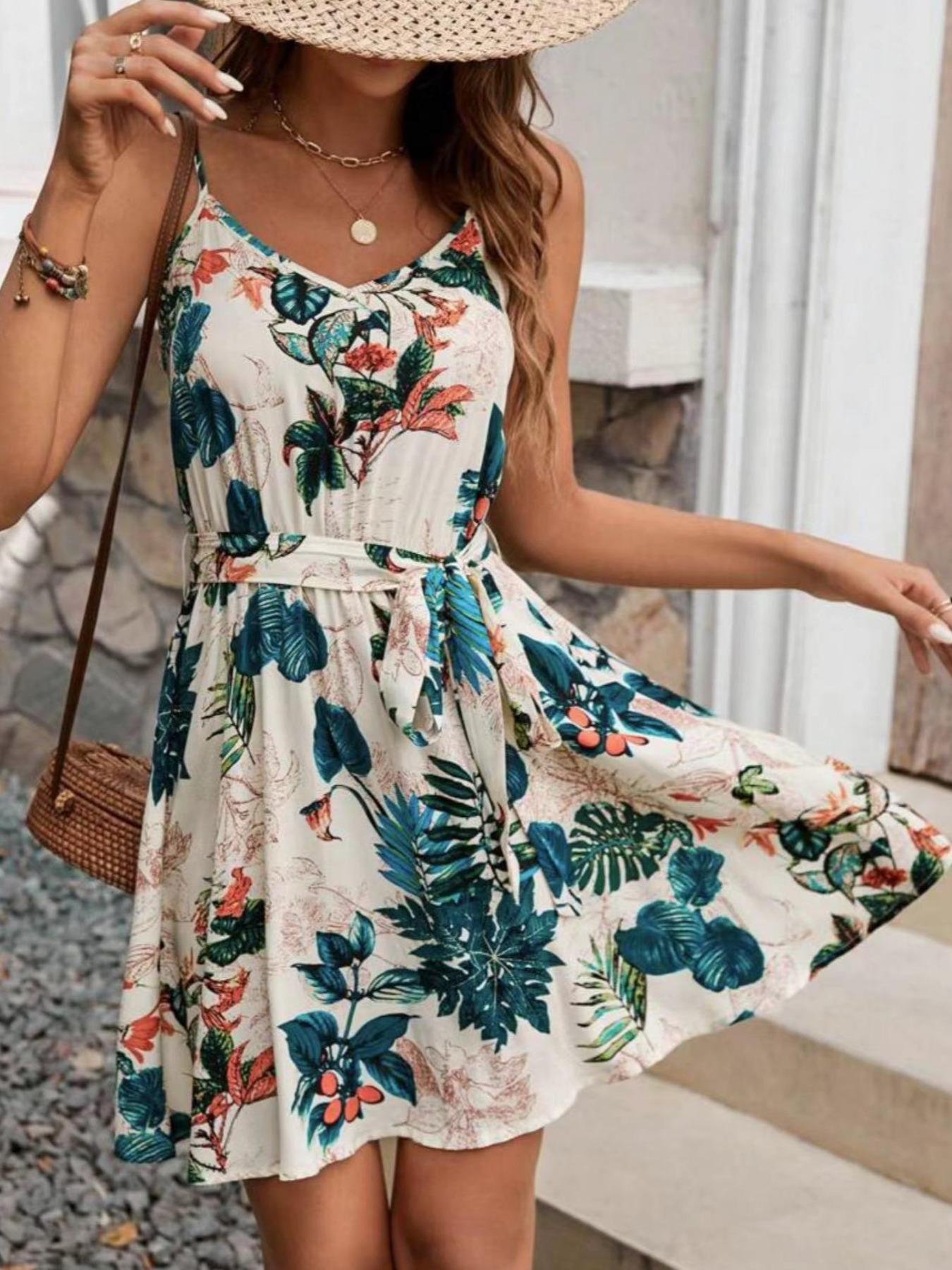 Een damesjurk met riem in Bohe - French Vintage Floral Midi Dress recensie en prijs