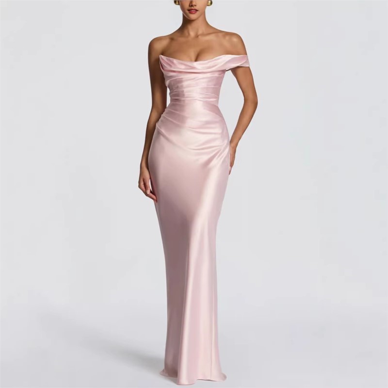 Sexy slanke satijnen jurk, ele - Elegant Satin Evening Gown Split recensie en prijs